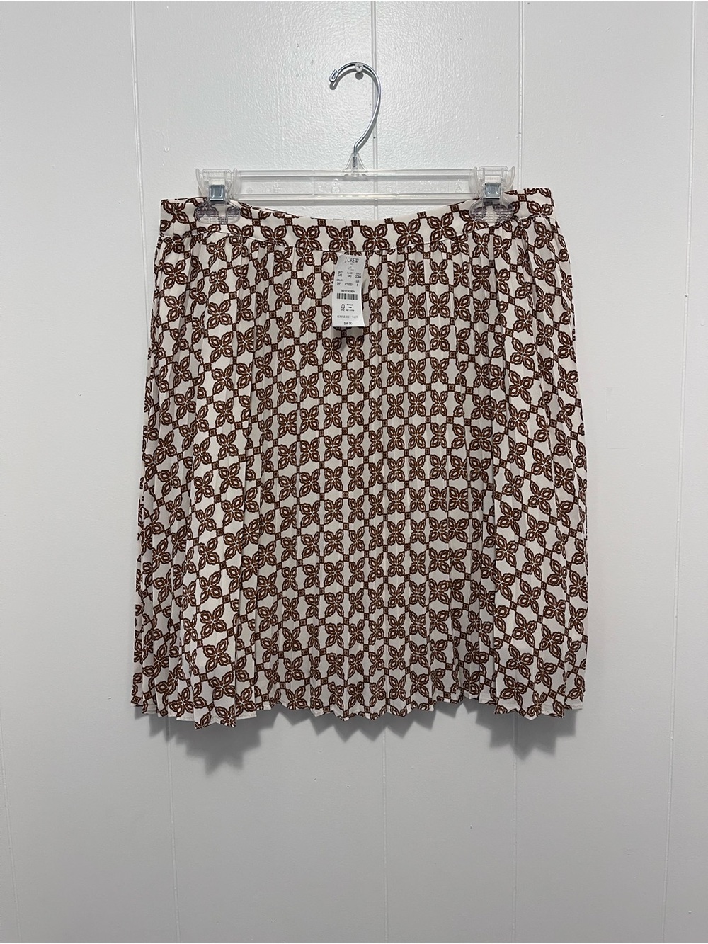 NEW J Crew Print Pleated Mini Skirt